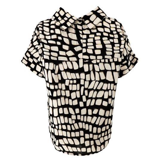 KARAKORUM Camicia PRECIOUS Ecru e Nero-KARAKORUM-VIALESCARPE