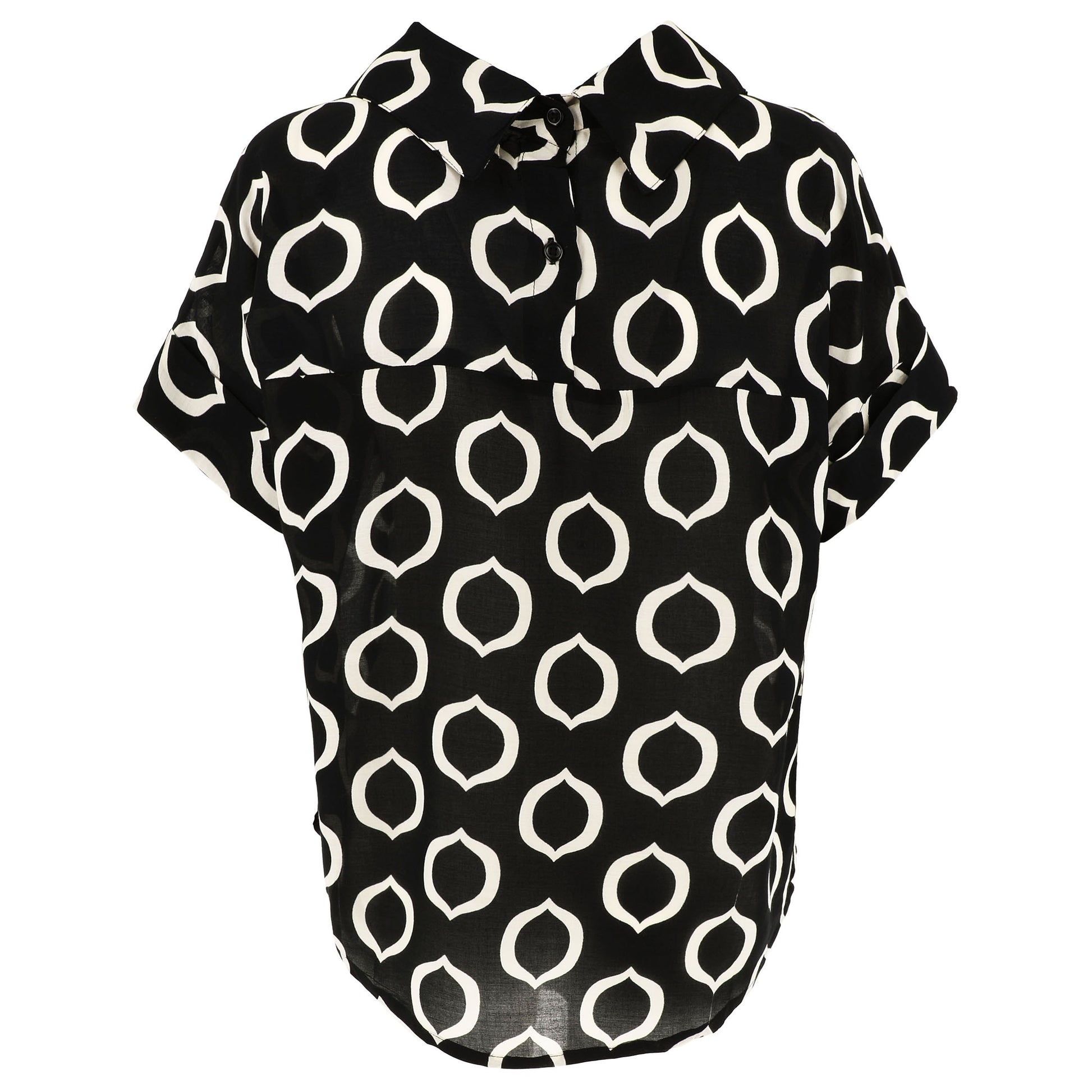 KARAKORUM Camicia SASHI Nero ed Ecru-KARAKORUM-VIALESCARPE