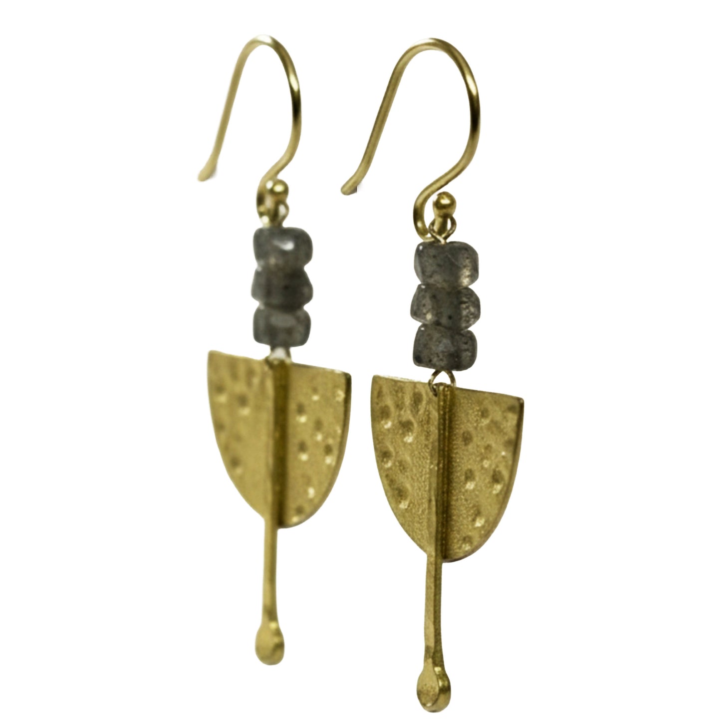 SURKANA Orecchini a semicerchio con labradorite