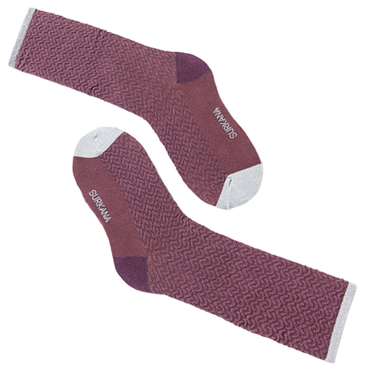 SURKANA - Calze lunghe con trama e lurex-SURKANA-VIALESCARPE