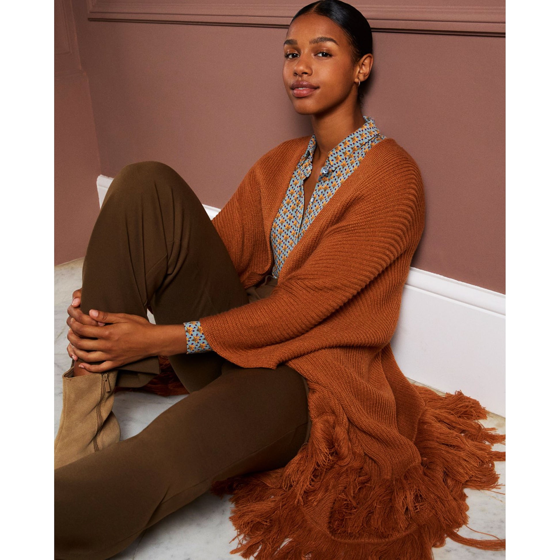 SURKANA - Camicia stretch con microstampa vintage Azzurro-SURKANA-VIALESCARPE