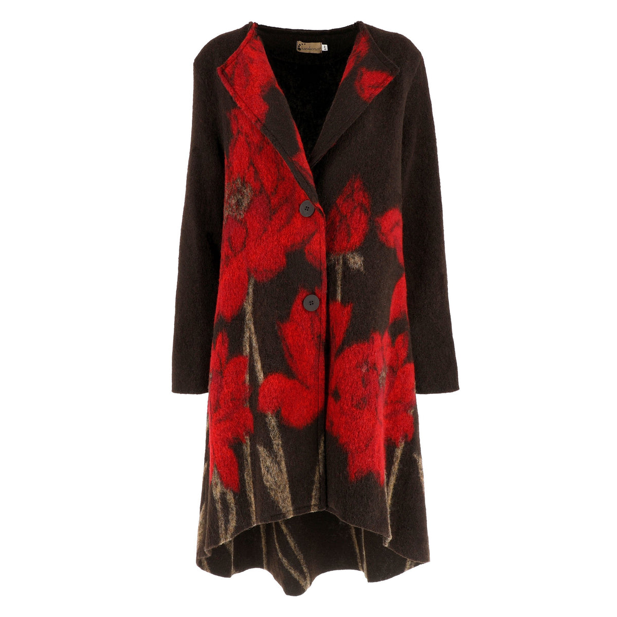 KARAKORUM Cappotto Daniela marrone rosso in misto lana