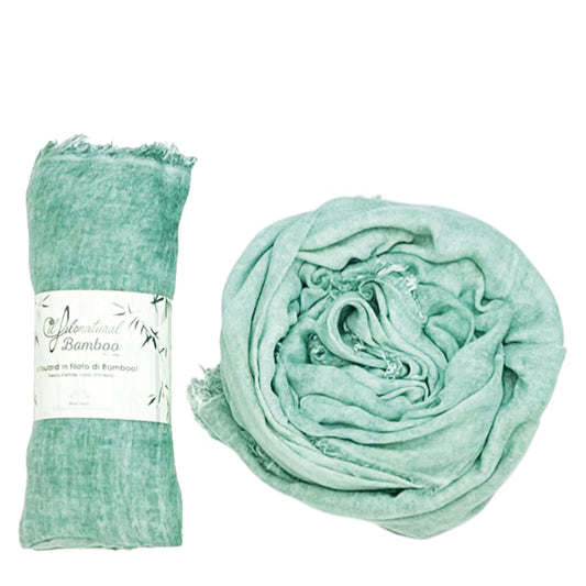 Foulard in Bamboo EcoVeg Tinto a Freddo Acquamarina