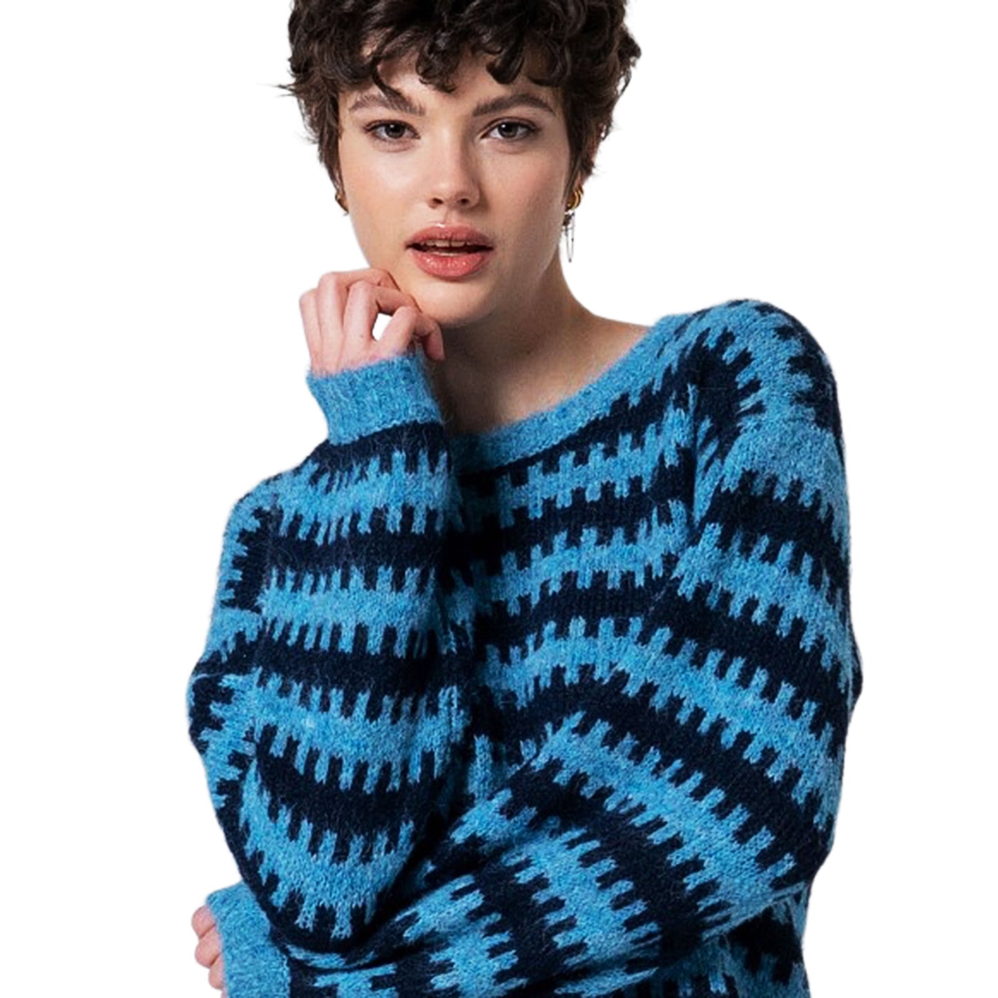 SURKANA - Maglione a maglia grossa bicolore-SURKANA-VIALESCARPE