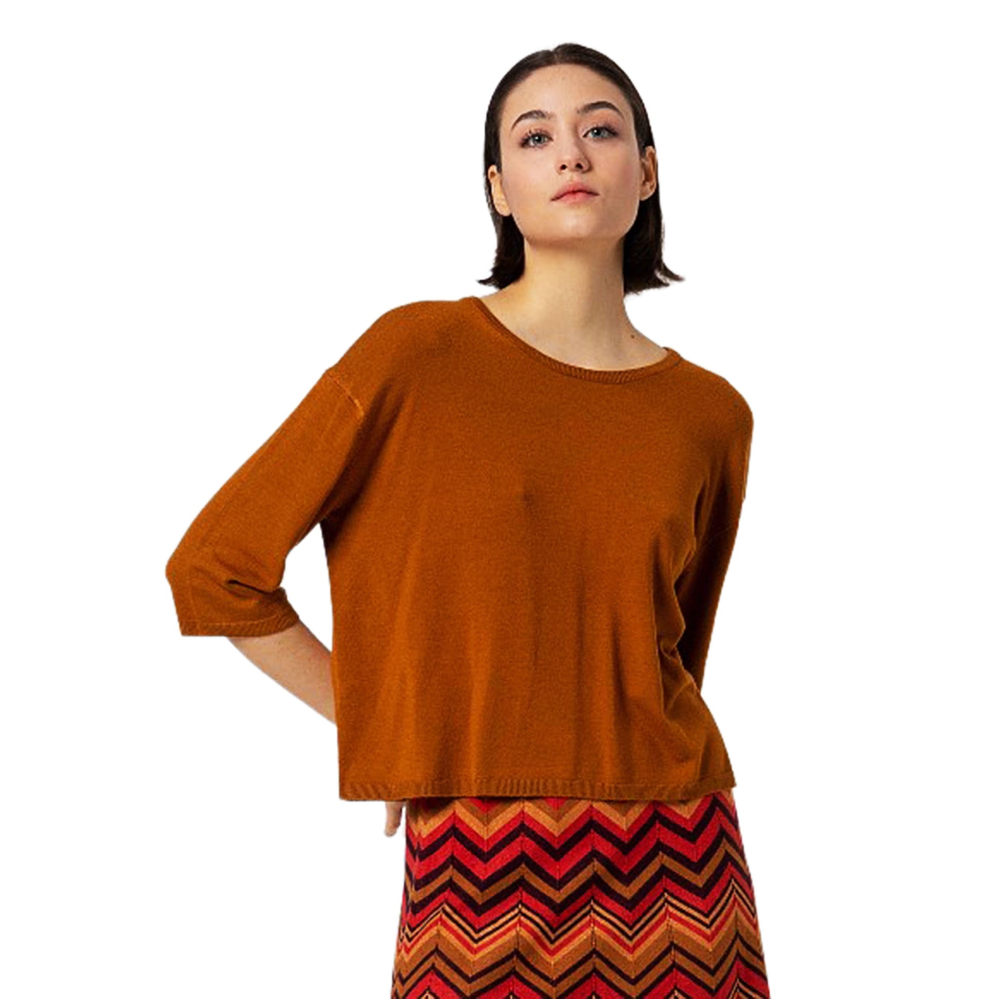 SURKANA - Maglia cropped a maniche 3/4-SURKANA-VIALESCARPE