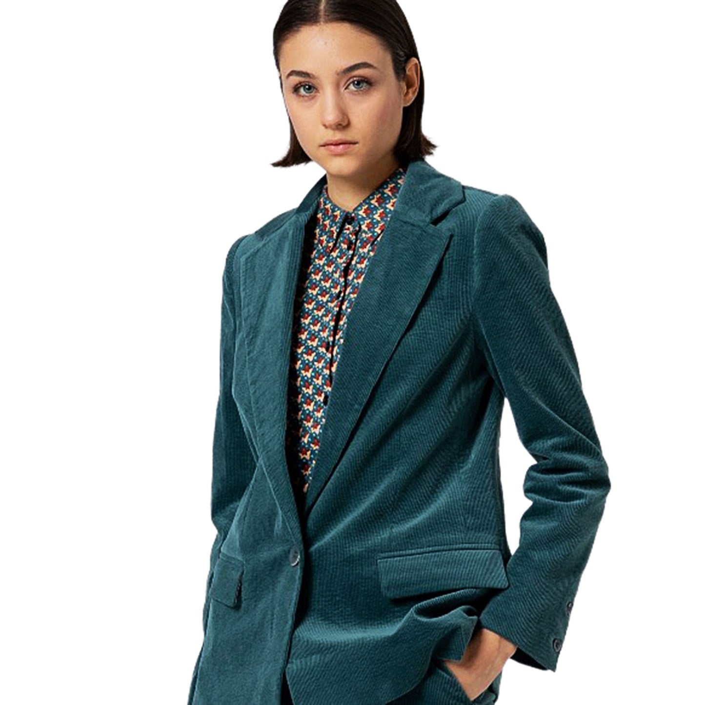 SURKANA - Blazer in velluto a coste con fodera-SURKANA-VIALESCARPE