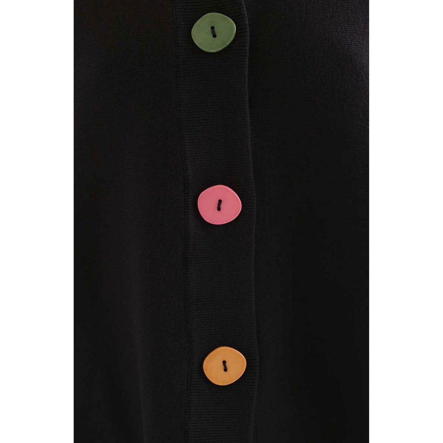 COMPAÑÍA FANTÁSTICA Cardigan nero con bottoni multicolor