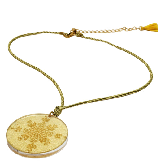 SURKANA Collana con medaglione mandala oro