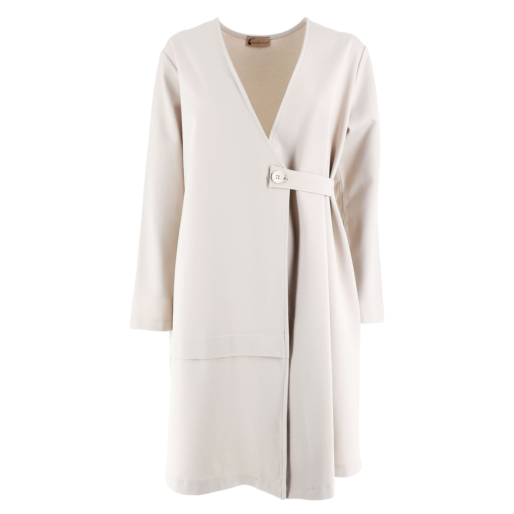 KARAKORUM Giacca lunga Elisa Beige-KARAKORUM-VIALESCARPE