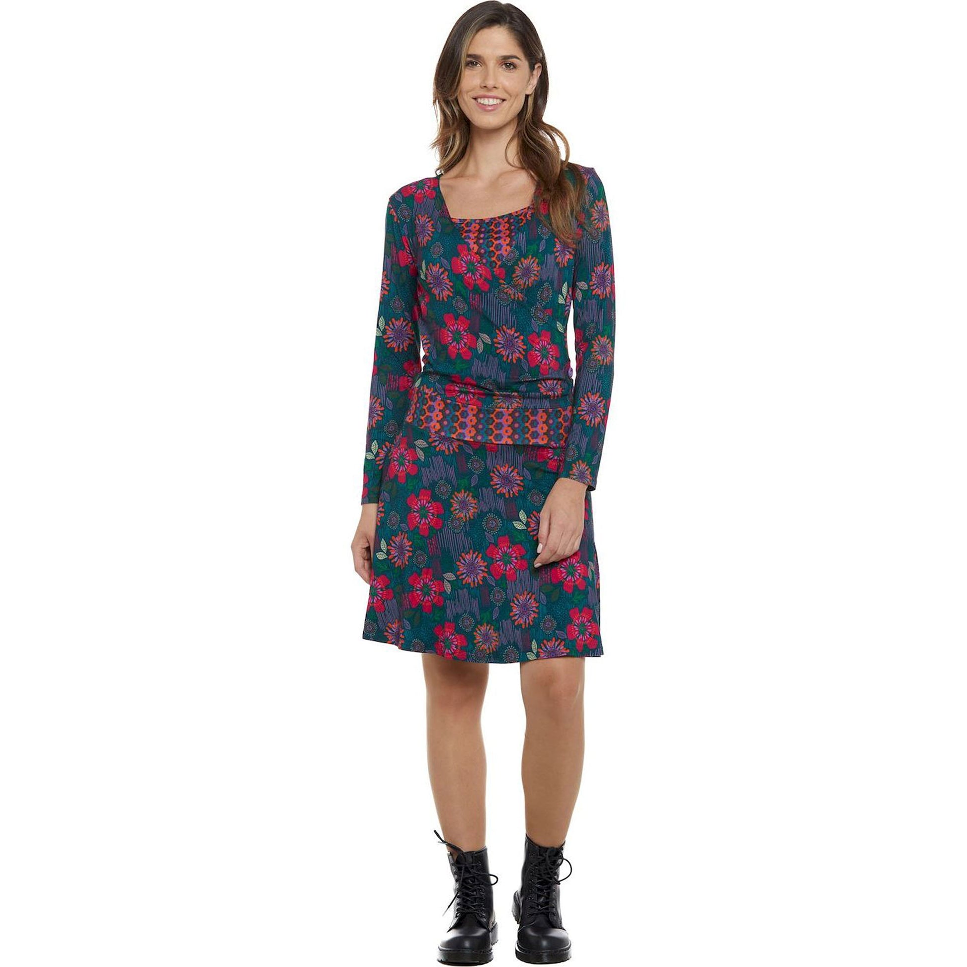 BABA Design - Abito corto jersey con fascia in vita-Baba design-VIALESCARPE