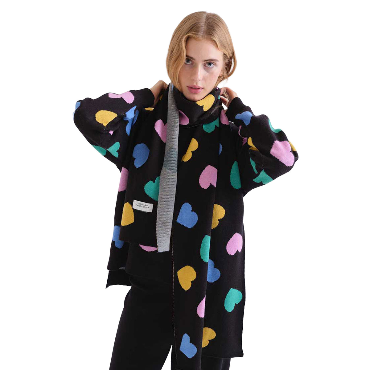 COMPAÑÍA FANTÁSTICA Maglia Candy Nera