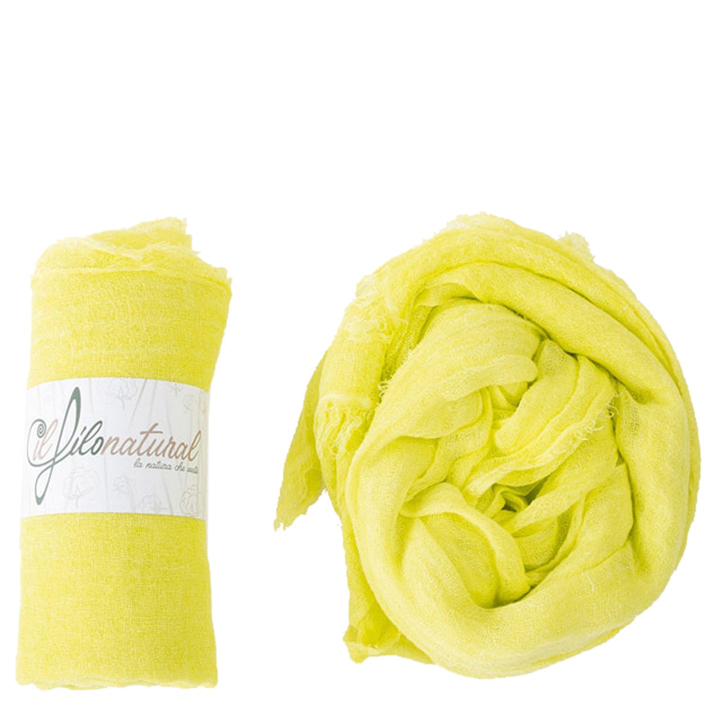 Scialle Foulard Pareo Lino Lime