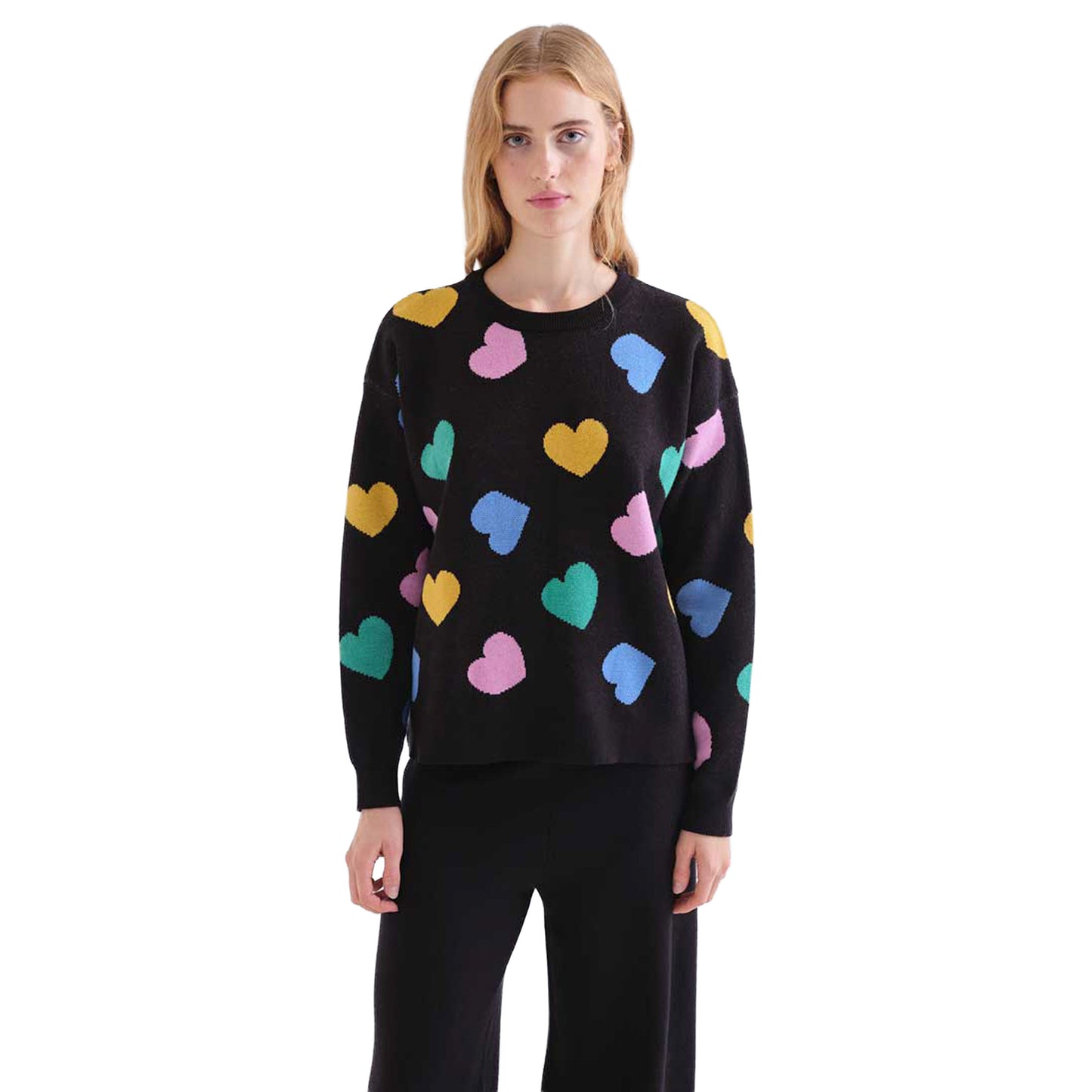 COMPAÑÍA FANTÁSTICA Maglia Candy Nera