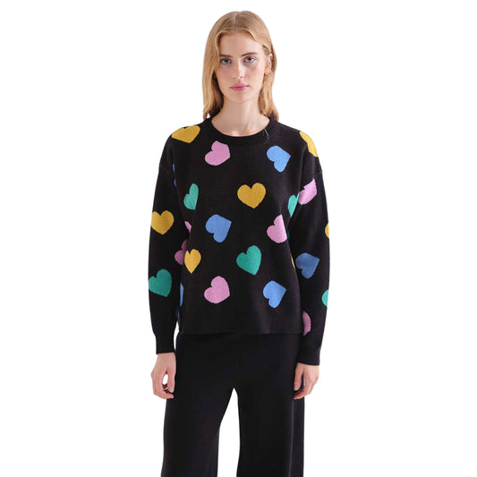COMPAÑÍA FANTÁSTICA Maglia Candy Nera