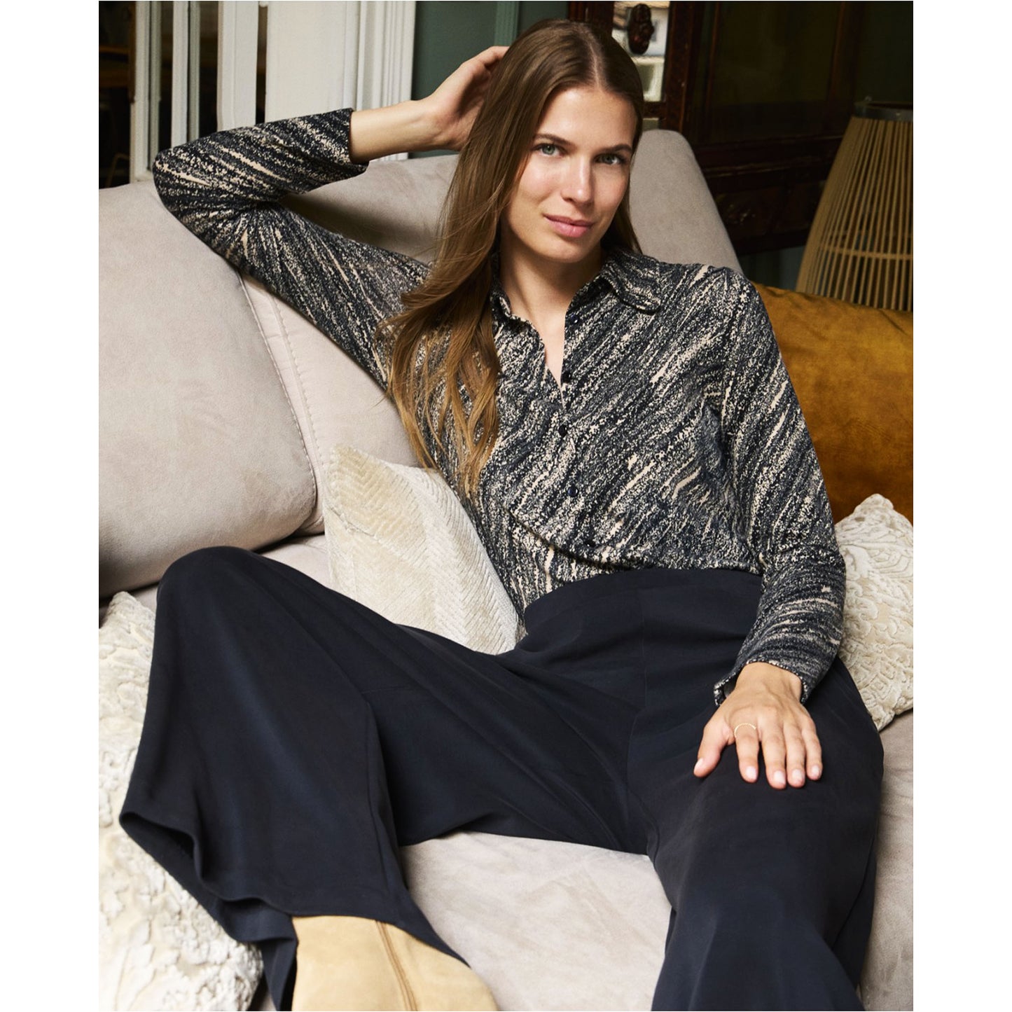 SURKANA - Camicia in poliestere riciclato stretch-SURKANA-VIALESCARPE