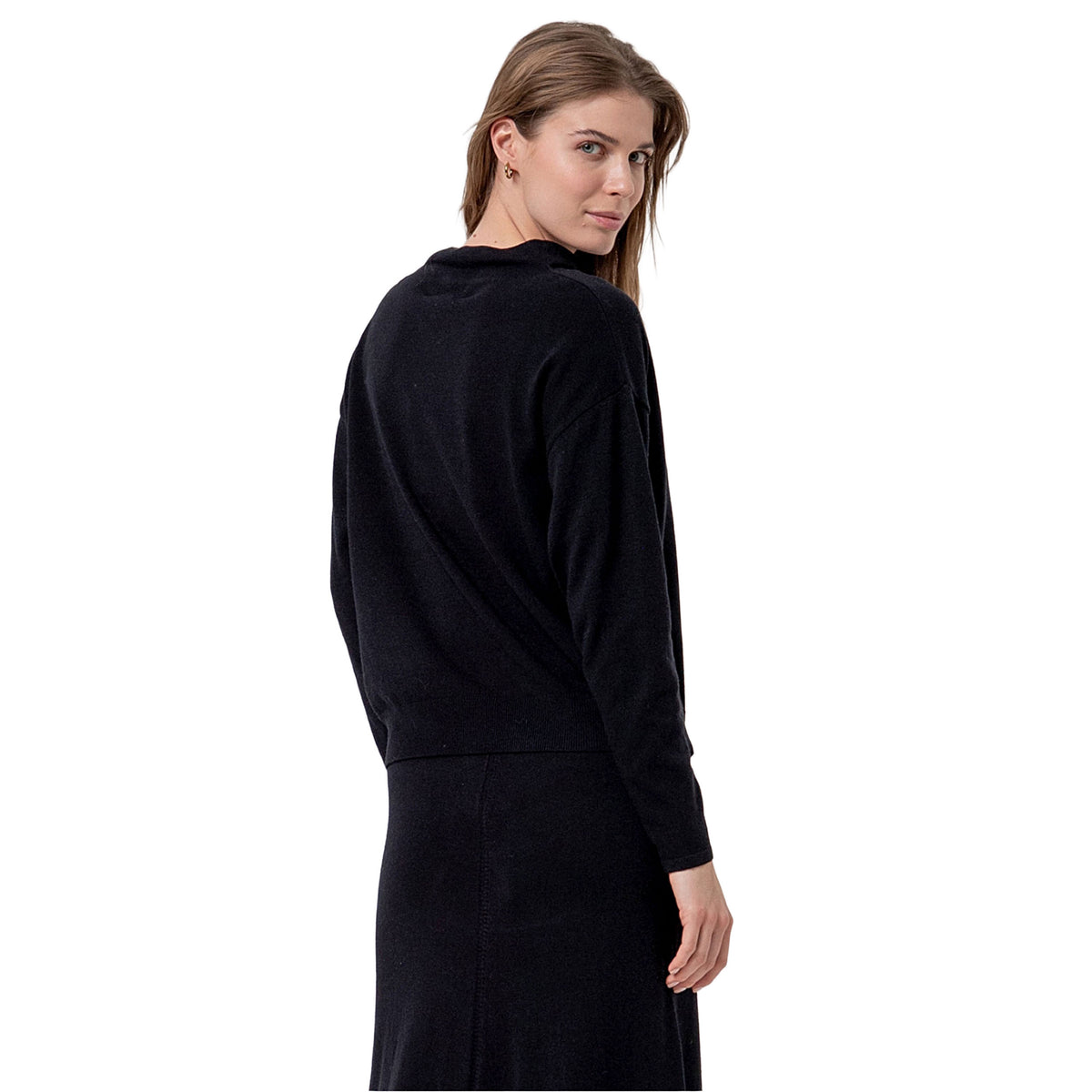 SURKANA Maglione in Maglia di Cotone Nero