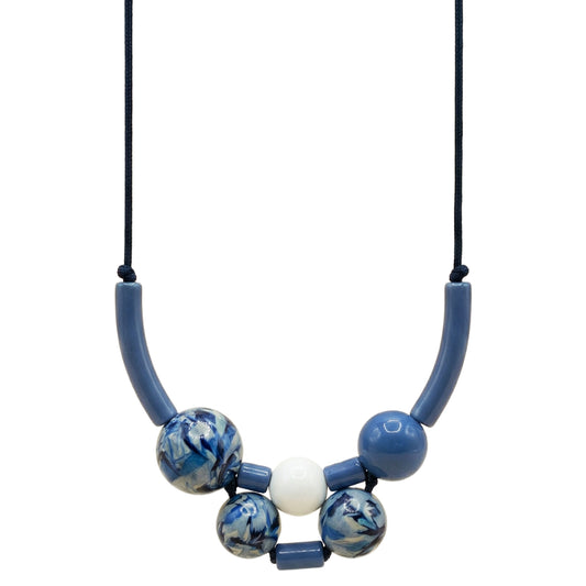 SURKANA Collana a sfere Blu