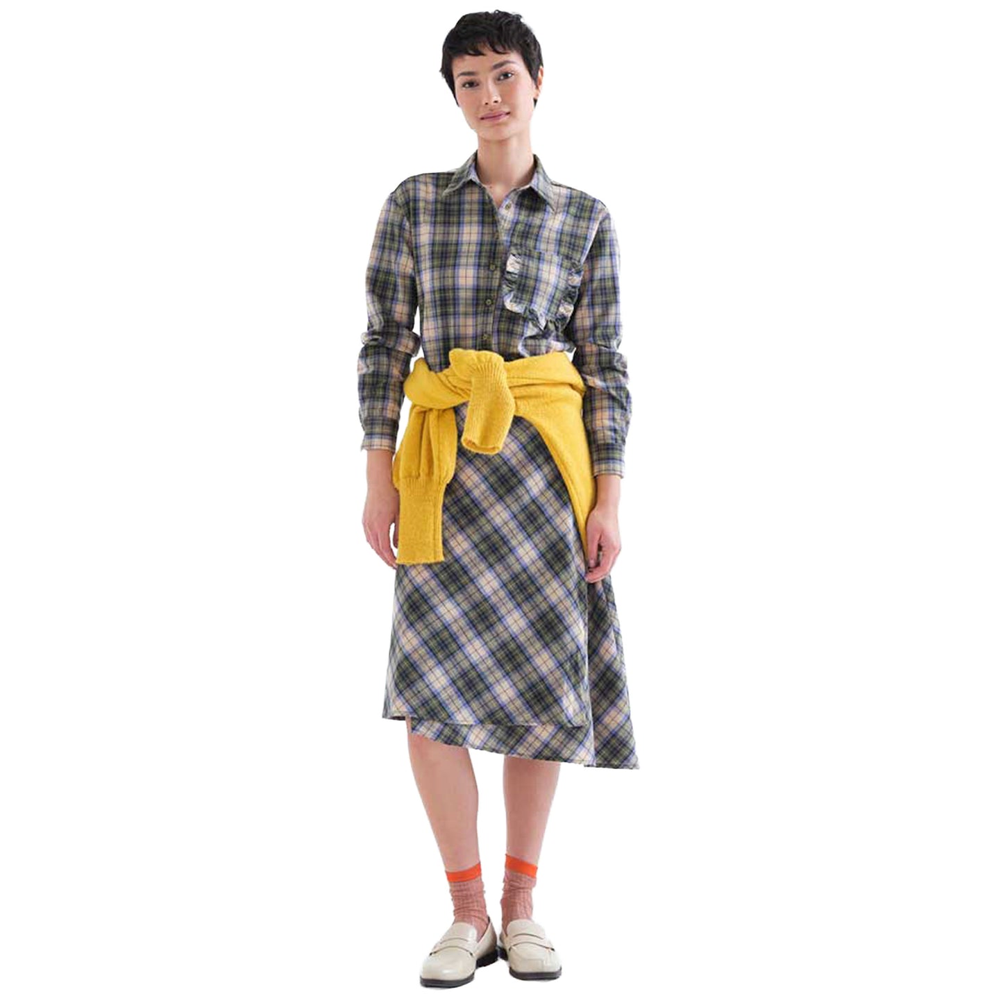 COMPAÑÍA FANTÁSTICA Camicia a quadri verde