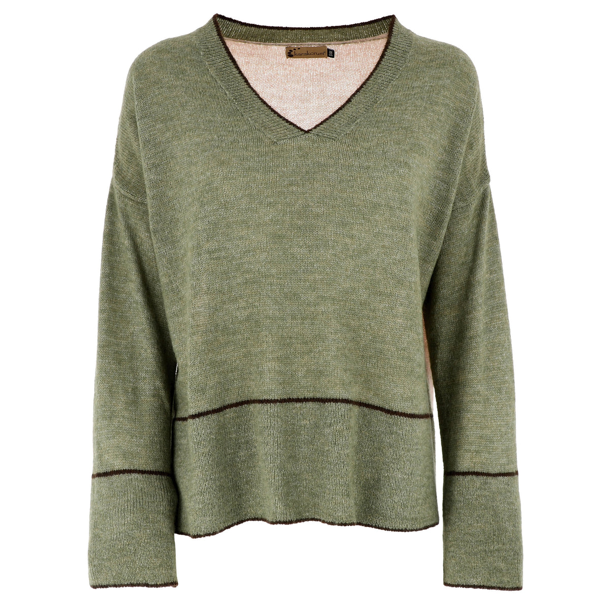 KARAKORUM Maglia SABINA Verde Militare e Beige