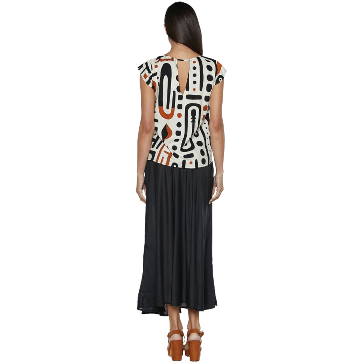 BABA DESIGN Gonna VISCOSE FLARE Sand