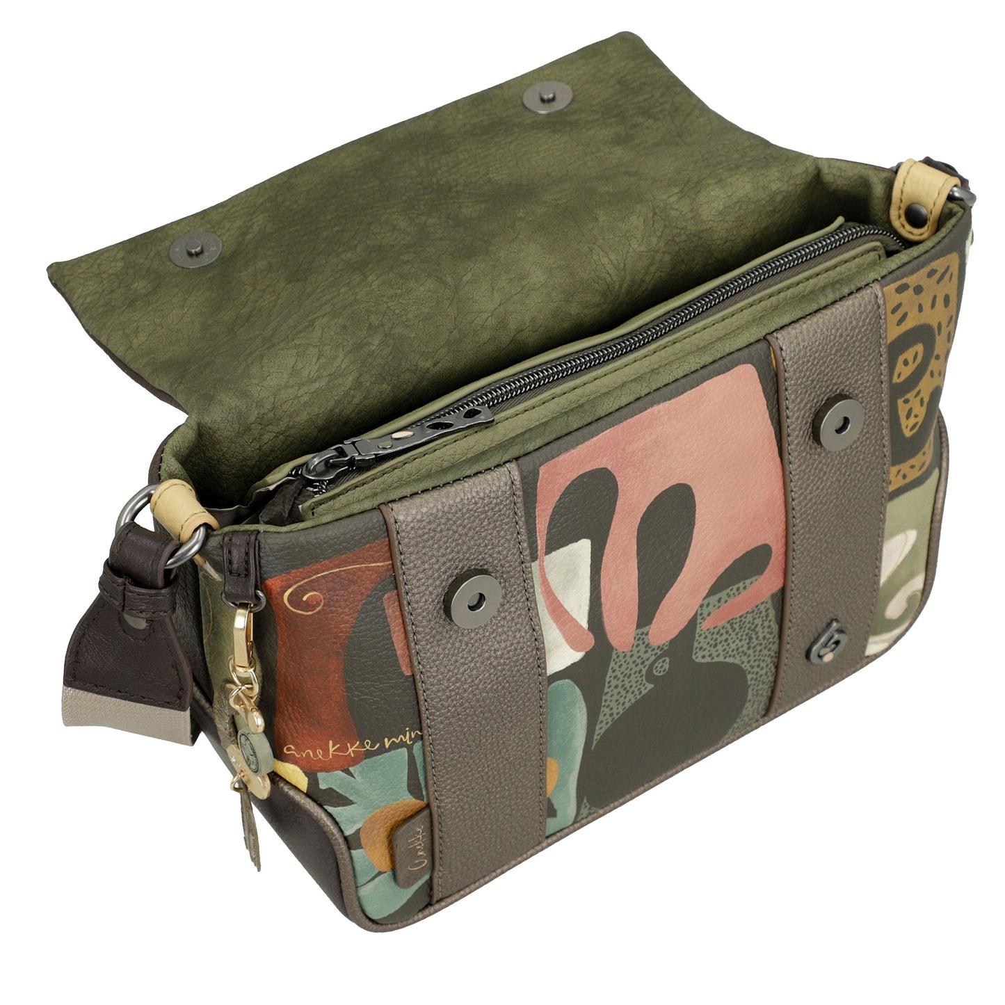 ANEKKE Borsa a tracolla con patta stampata Amphora