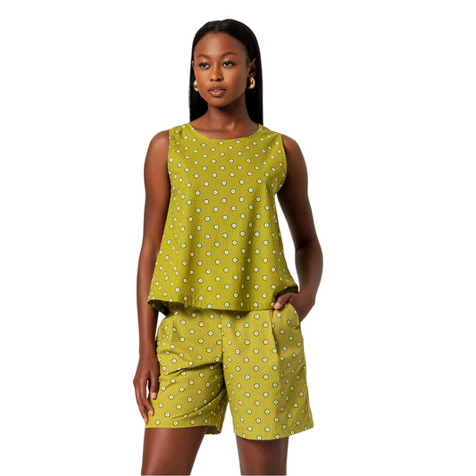 SURKANA Top senza maniche con scollo rotondo Verde-SURKANA-VIALESCARPE