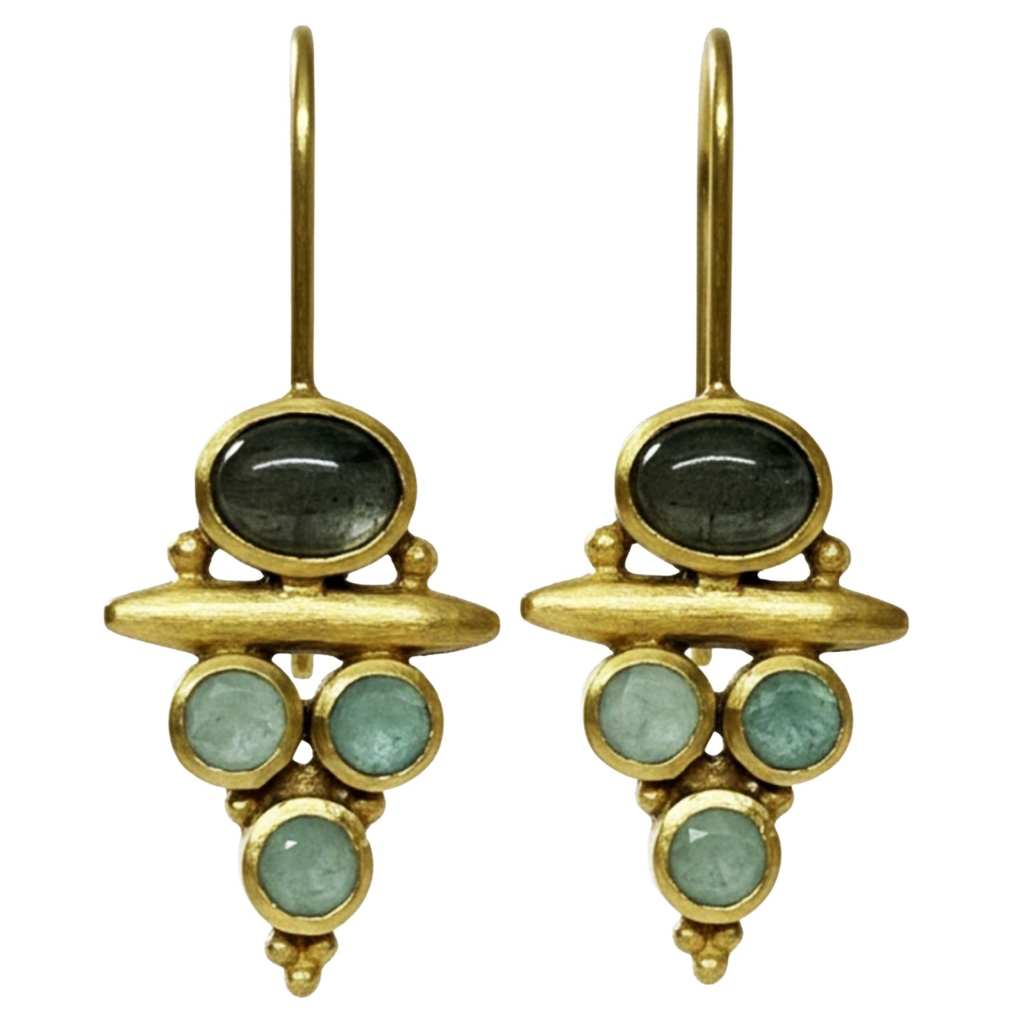 SURKANA Orecchini grappolo con labradorite
