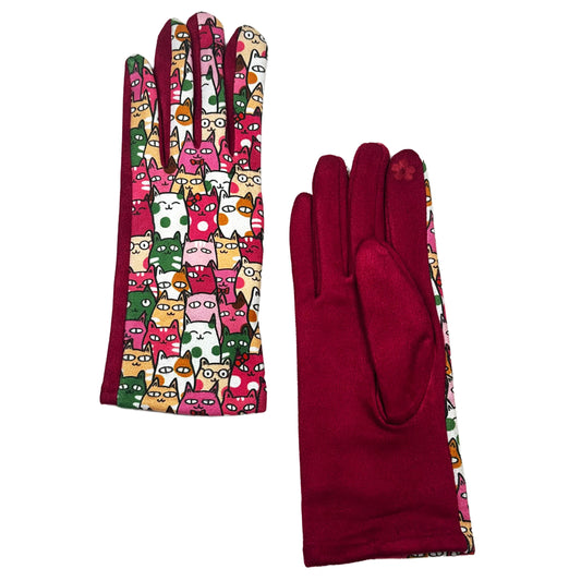 Guanti FoulART Cats Gatti Popolo Touch Fucsia
