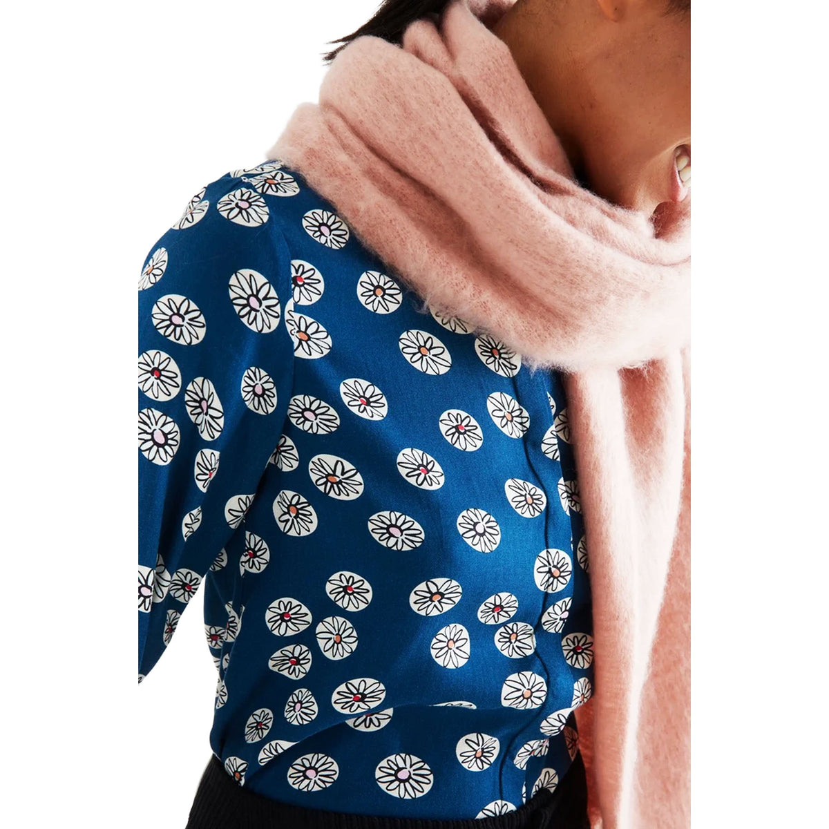 COMPAÑÍA FANTÁSTICA Camicia blu con stampa Carthamus