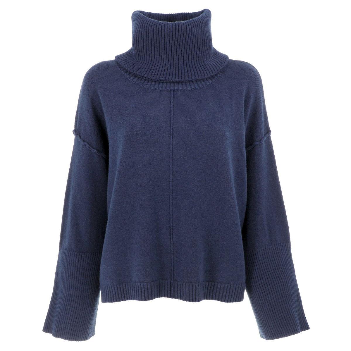 KARAKORUM Maglia Jacqueline blu con collo staccabile