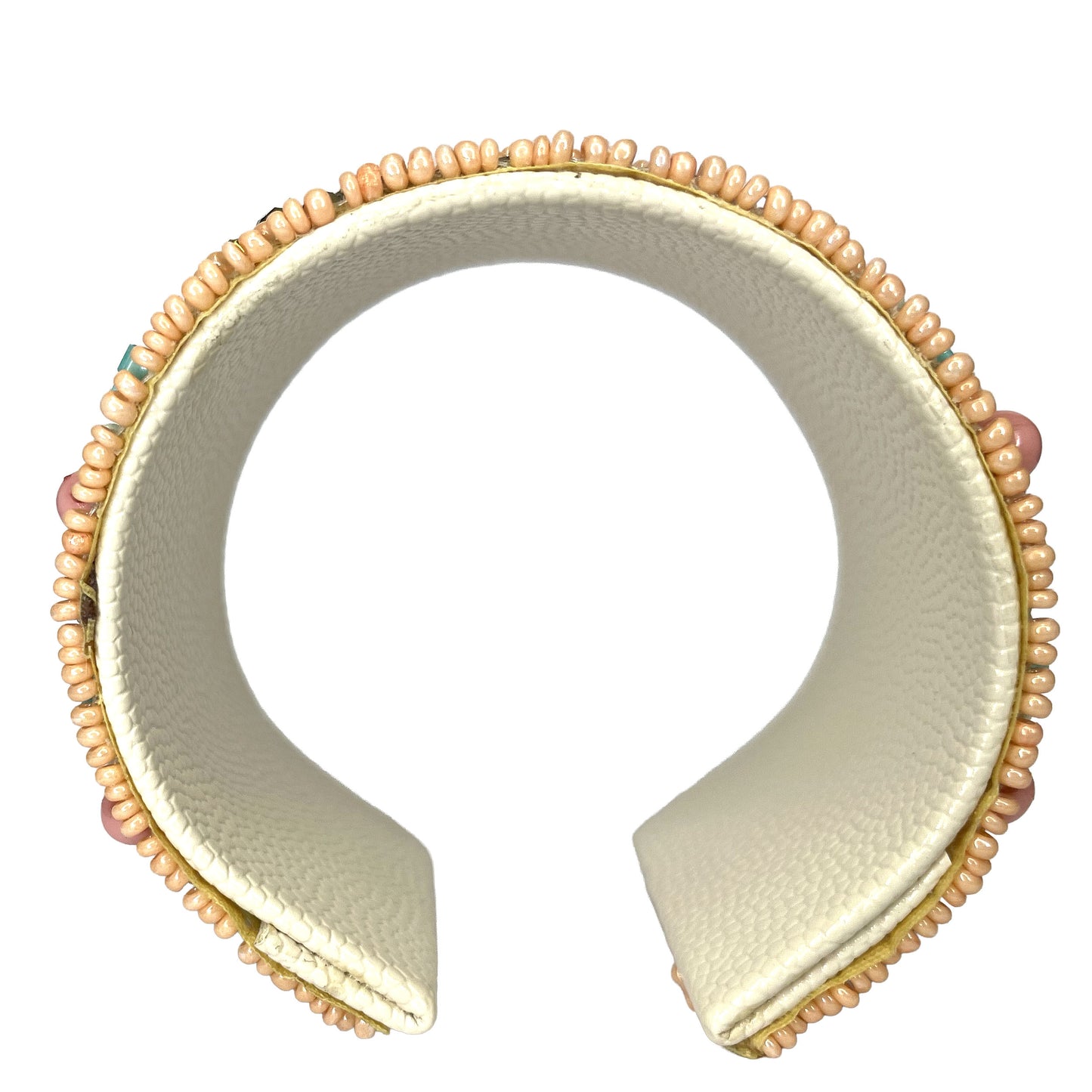 SURKANA Bracciale rigido boho rosa cipria e turchese