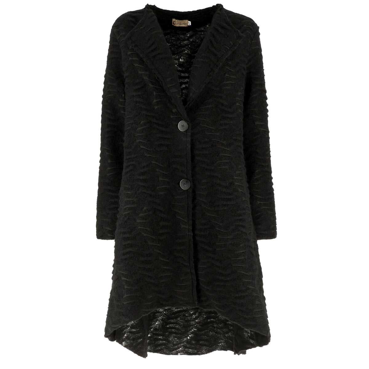 KARAKORUM Cappotto Genny nero in misto lana