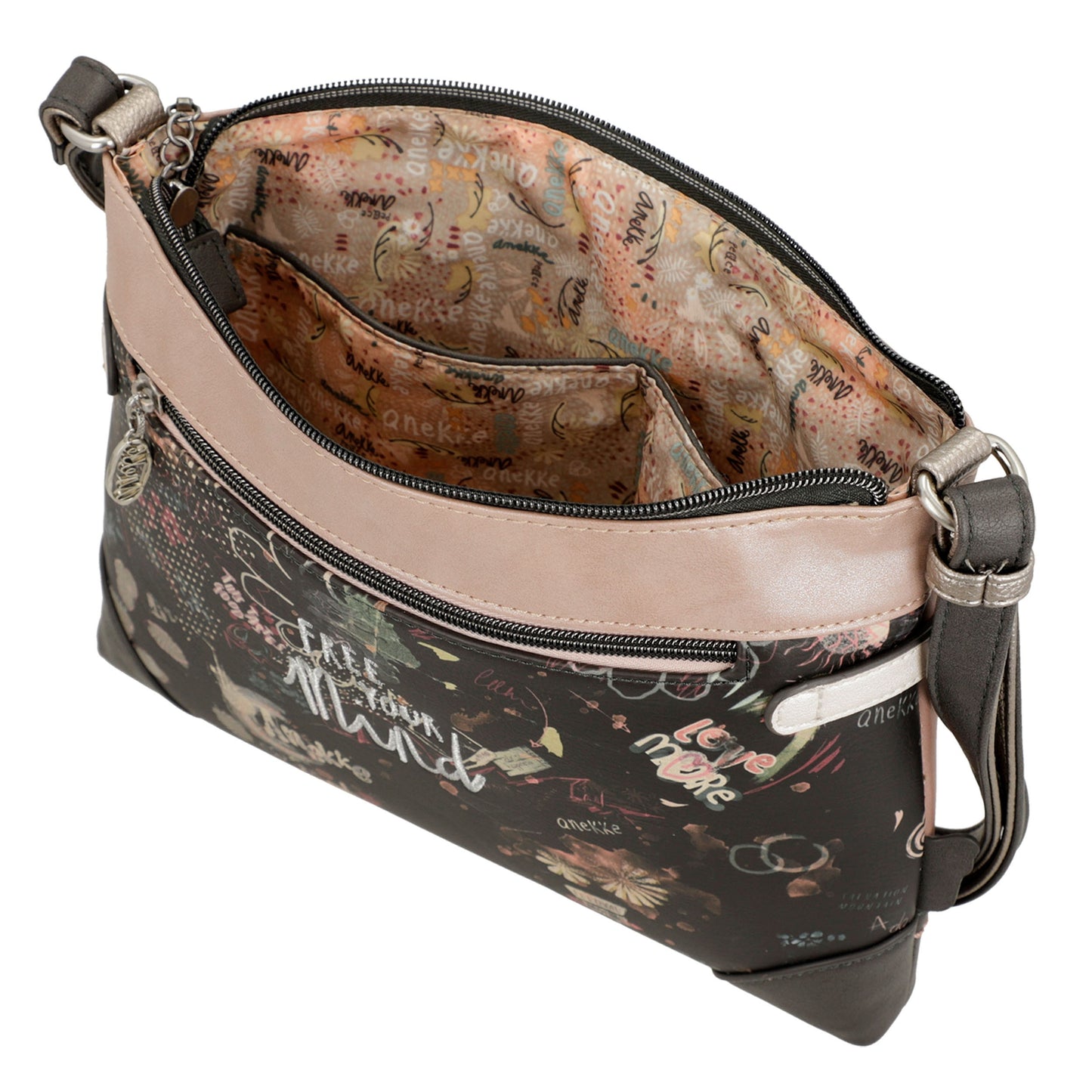 Borsa a tracolla media - PEACE & LOVE Pink