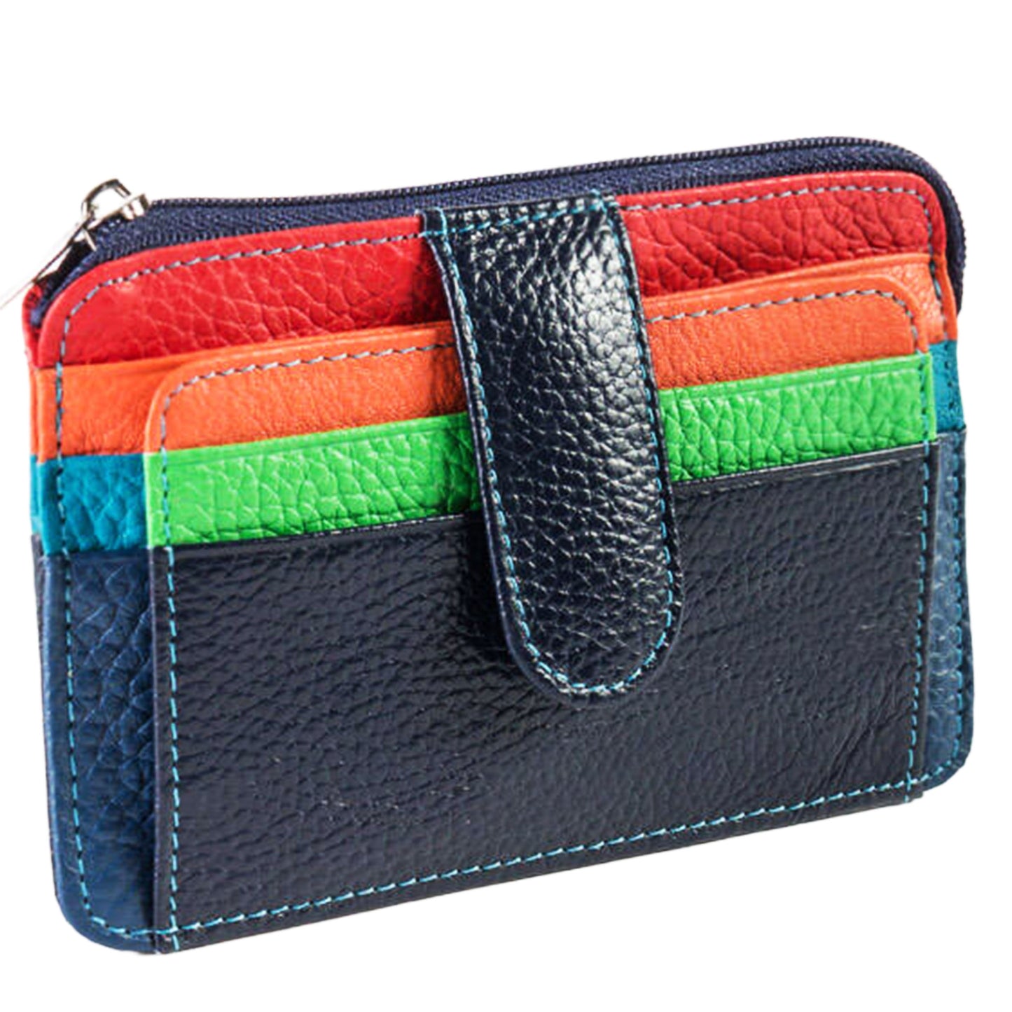 Portatessere Portaspicci Reuse Multicolor Blu in Pelle
