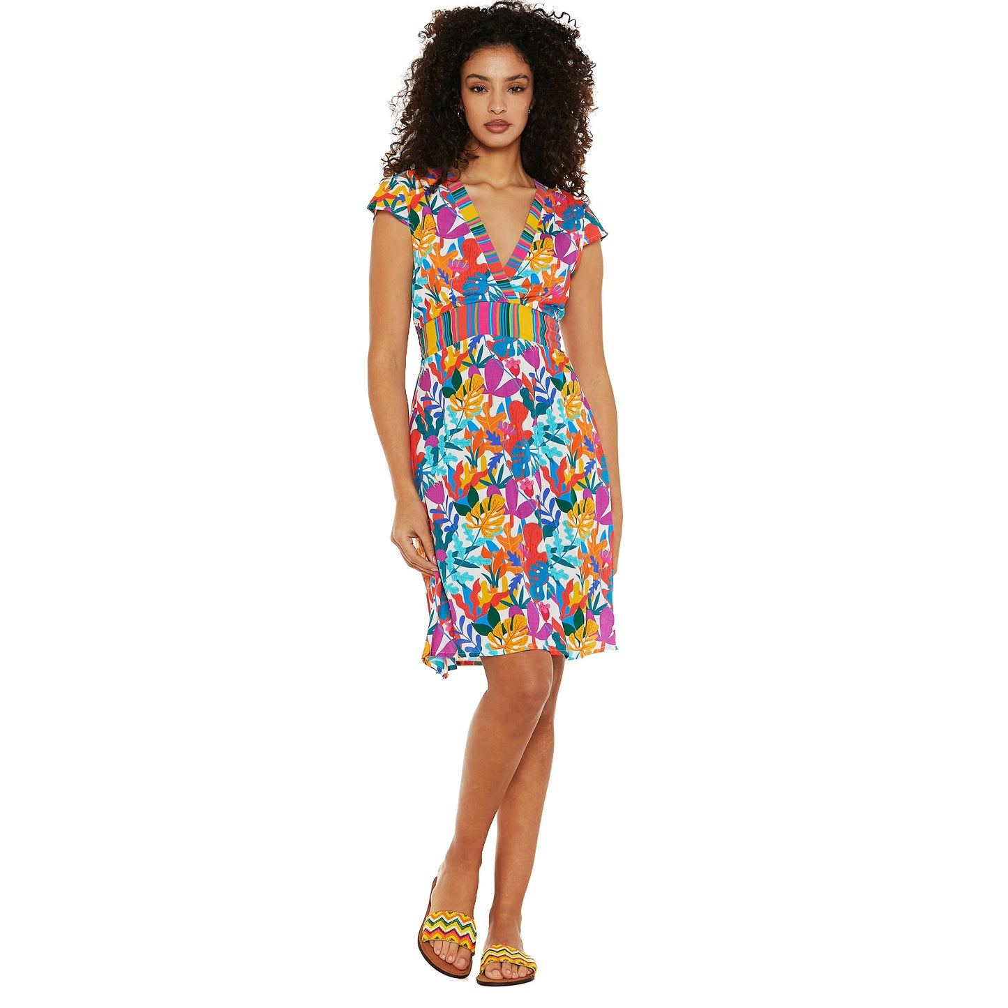 BABA DESIGN - Abito corto Underwater Stripes
