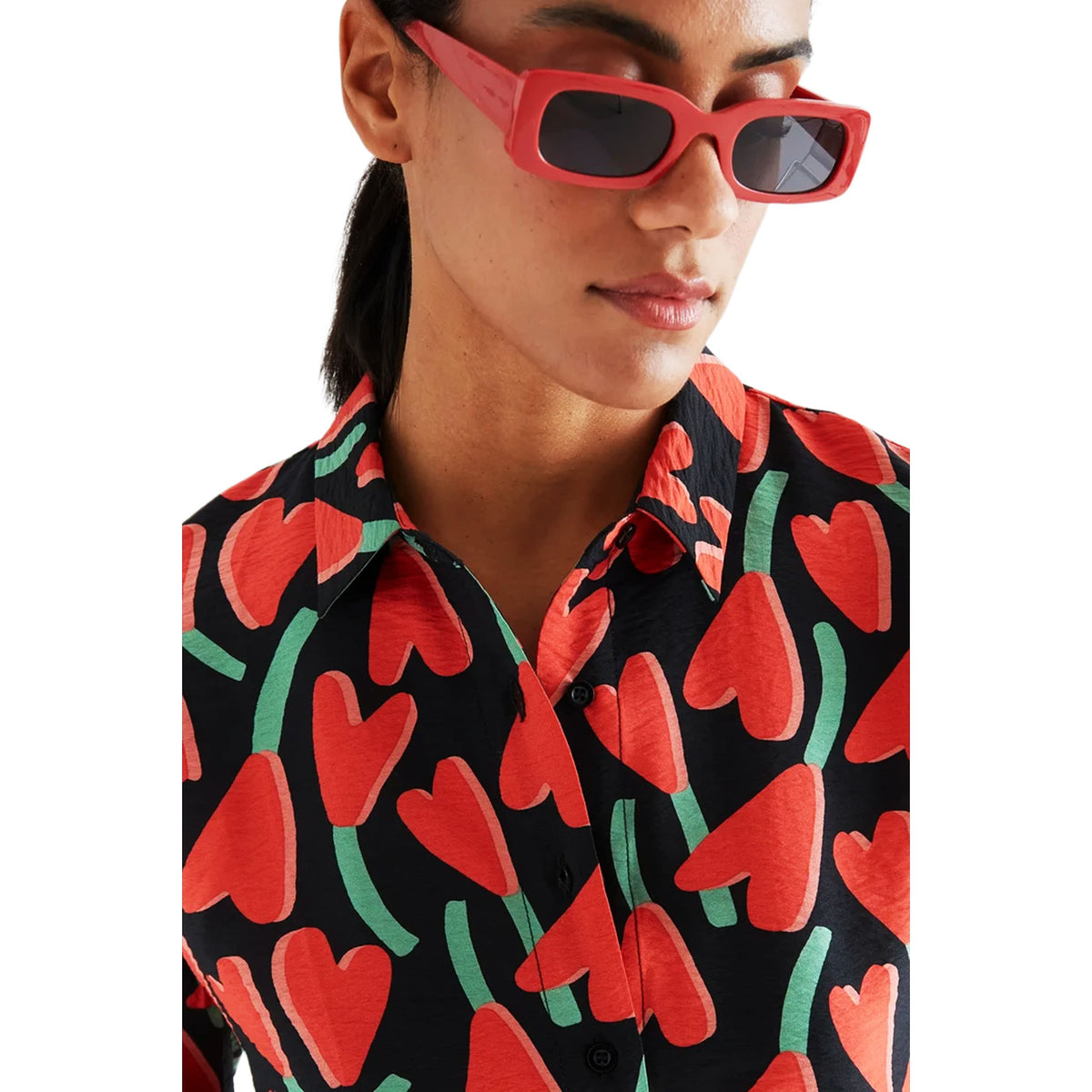 COMPAÑÍA FANTÁSTICA Camicia con stampa ciclamino