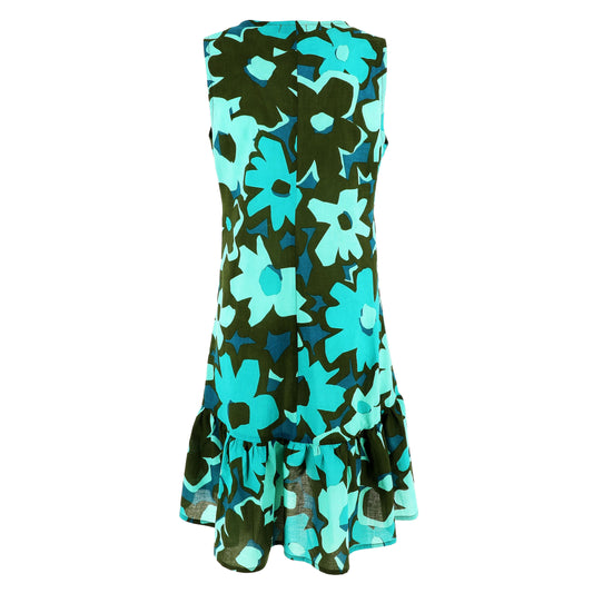 KARAKORUM Abito Corto SANTAL Teal e Multicolor