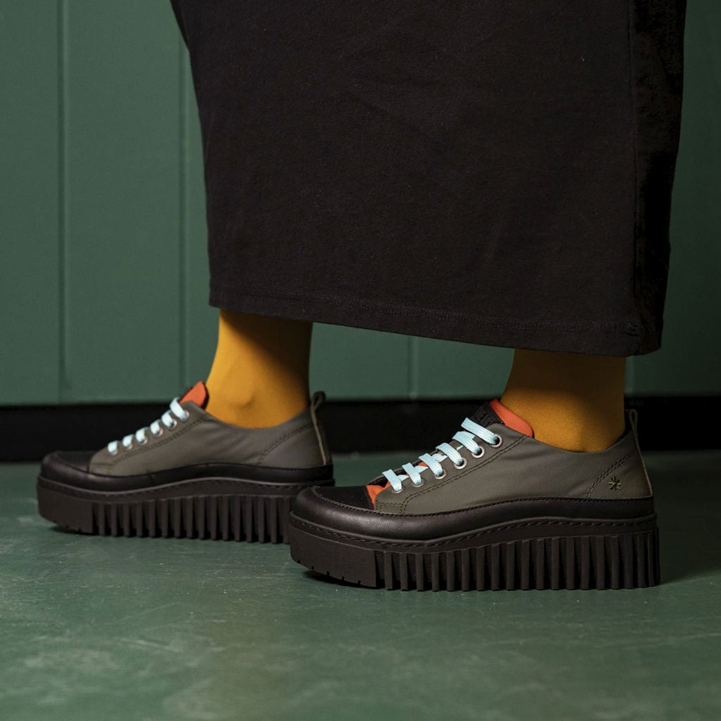 ART COMPANY Sneakers Brighton Rubber Nylon Kaki-Orange