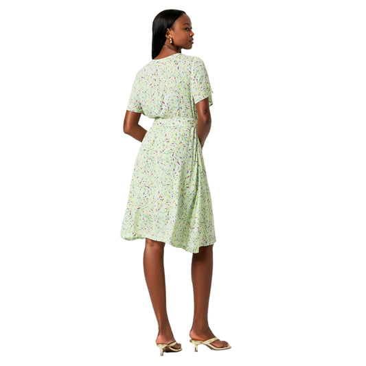 SURKANA Vestito midi incrociato Verde Polvere-SURKANA-VIALESCARPE