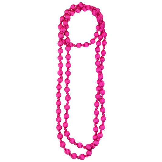 LOOM - Collana Doan Nodi Seta Fuxia