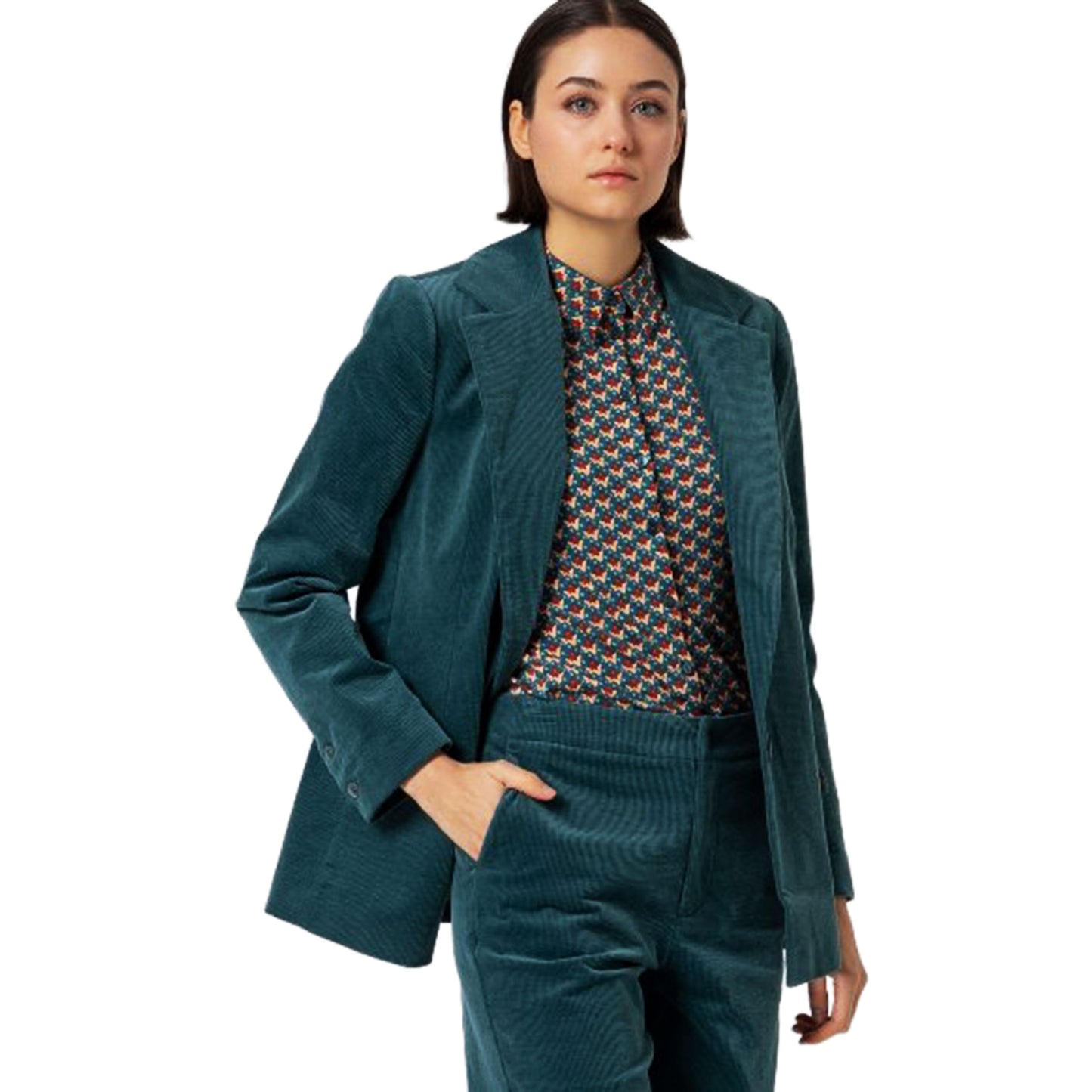 SURKANA - Blazer in velluto a coste con fodera-SURKANA-VIALESCARPE