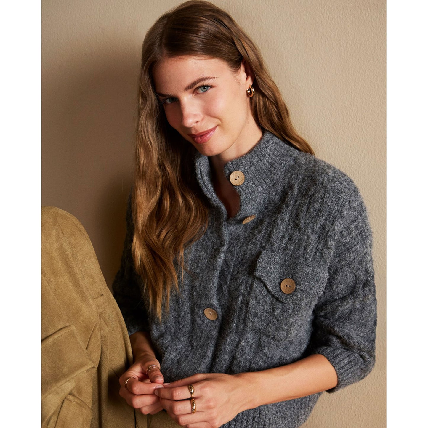 SURKANA - Cardigan oversize in maglia attorcigliata-SURKANA-VIALESCARPE