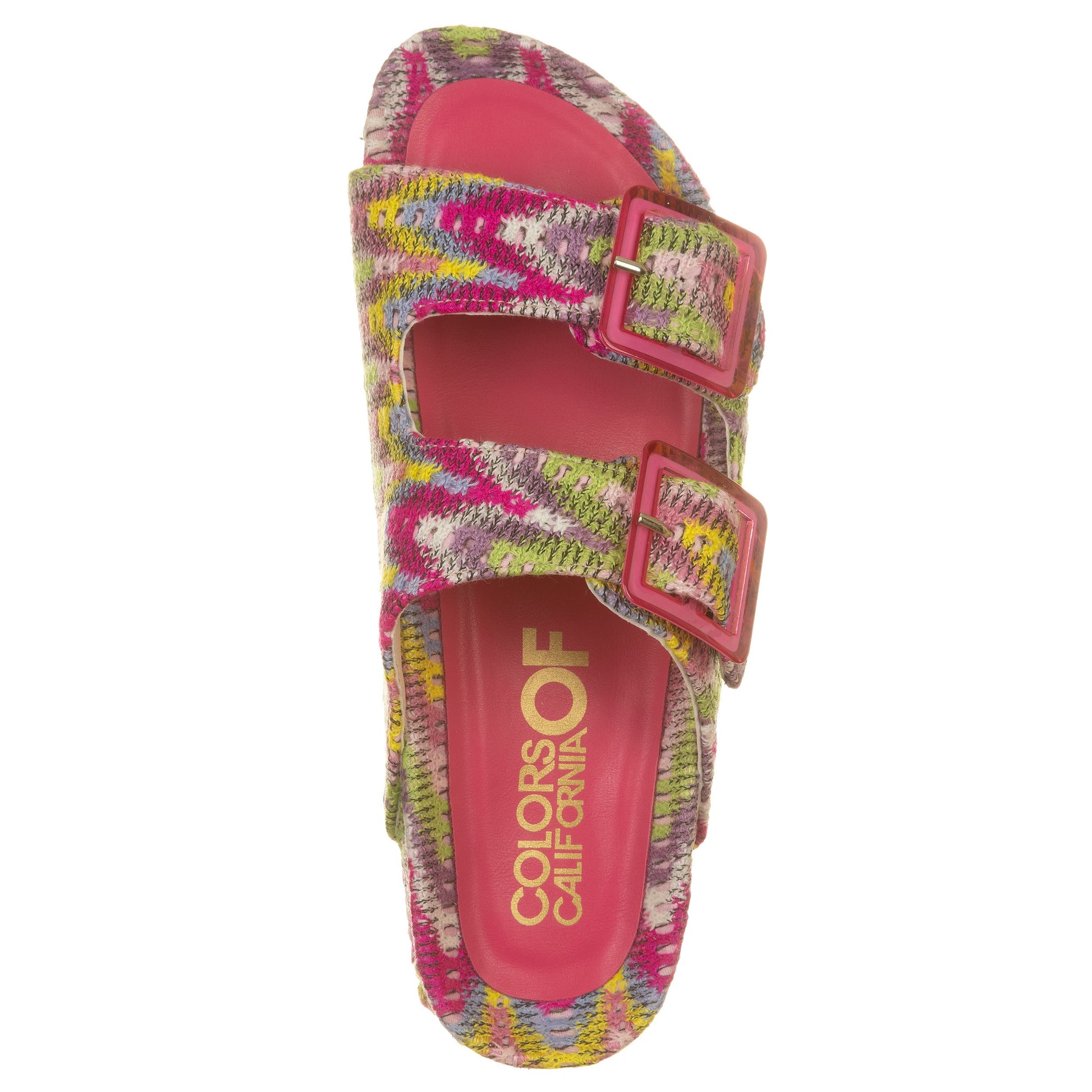 Colors of Califonia - Mule tessuto fantasia etnica fuxia-Colors of California-VIALESCARPE