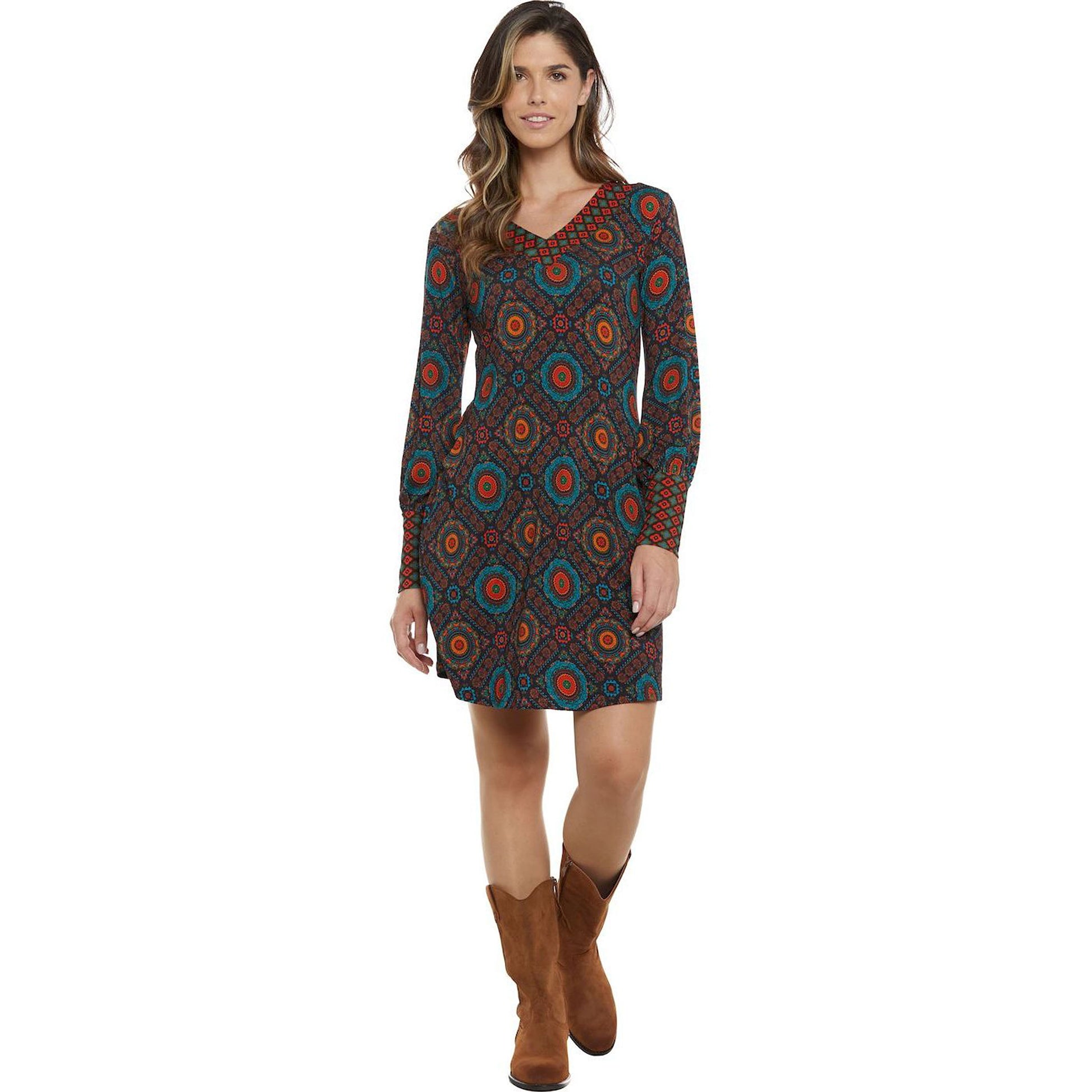 BABA Design - Abito corto sancrato scollo a V-Baba design-VIALESCARPE