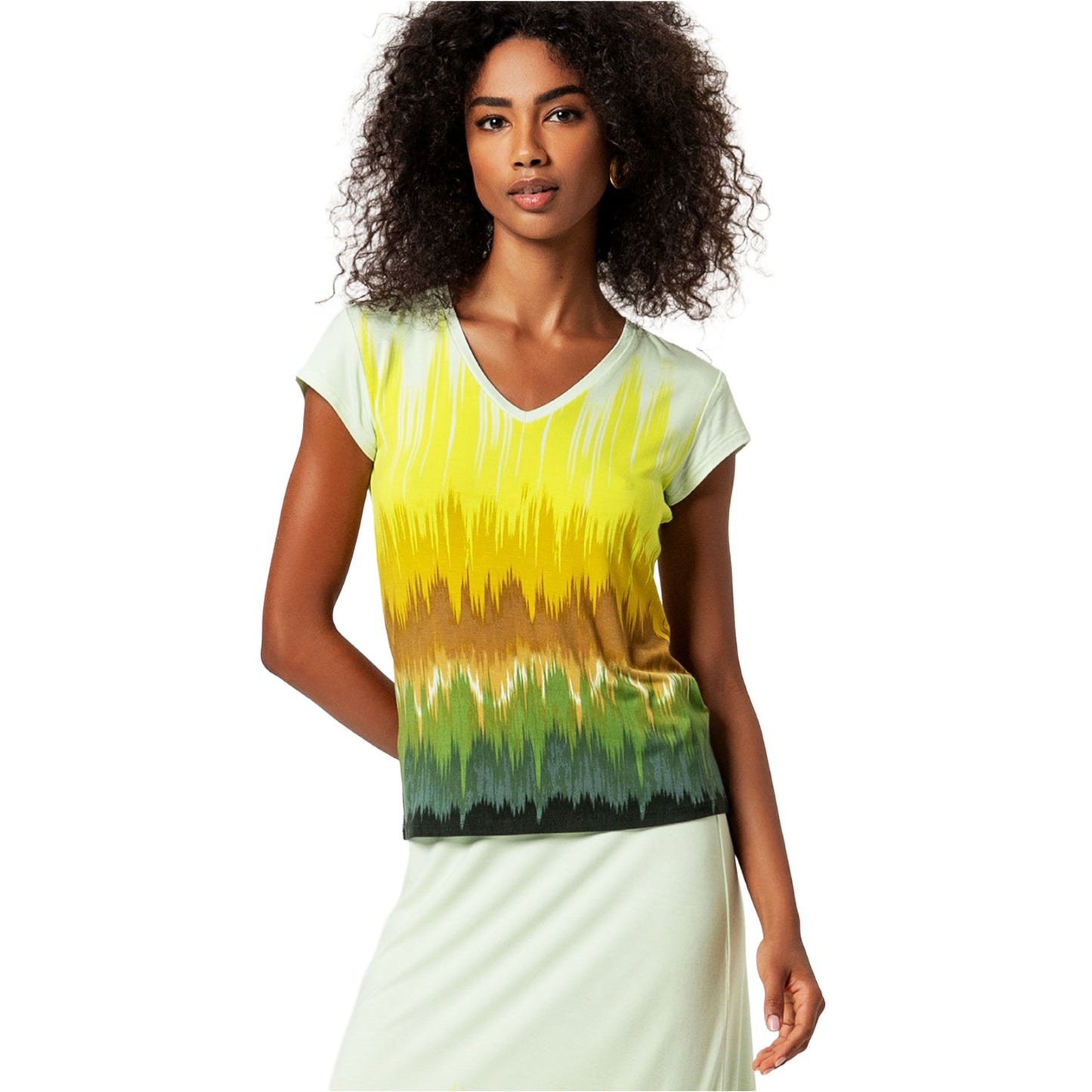 SURKANA Top a spalline con scollo halter Oliva