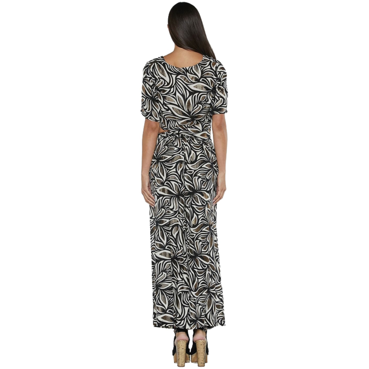 BABA DESIGN Pantaloni SUMMER HEAVEN Ecru e Nero
