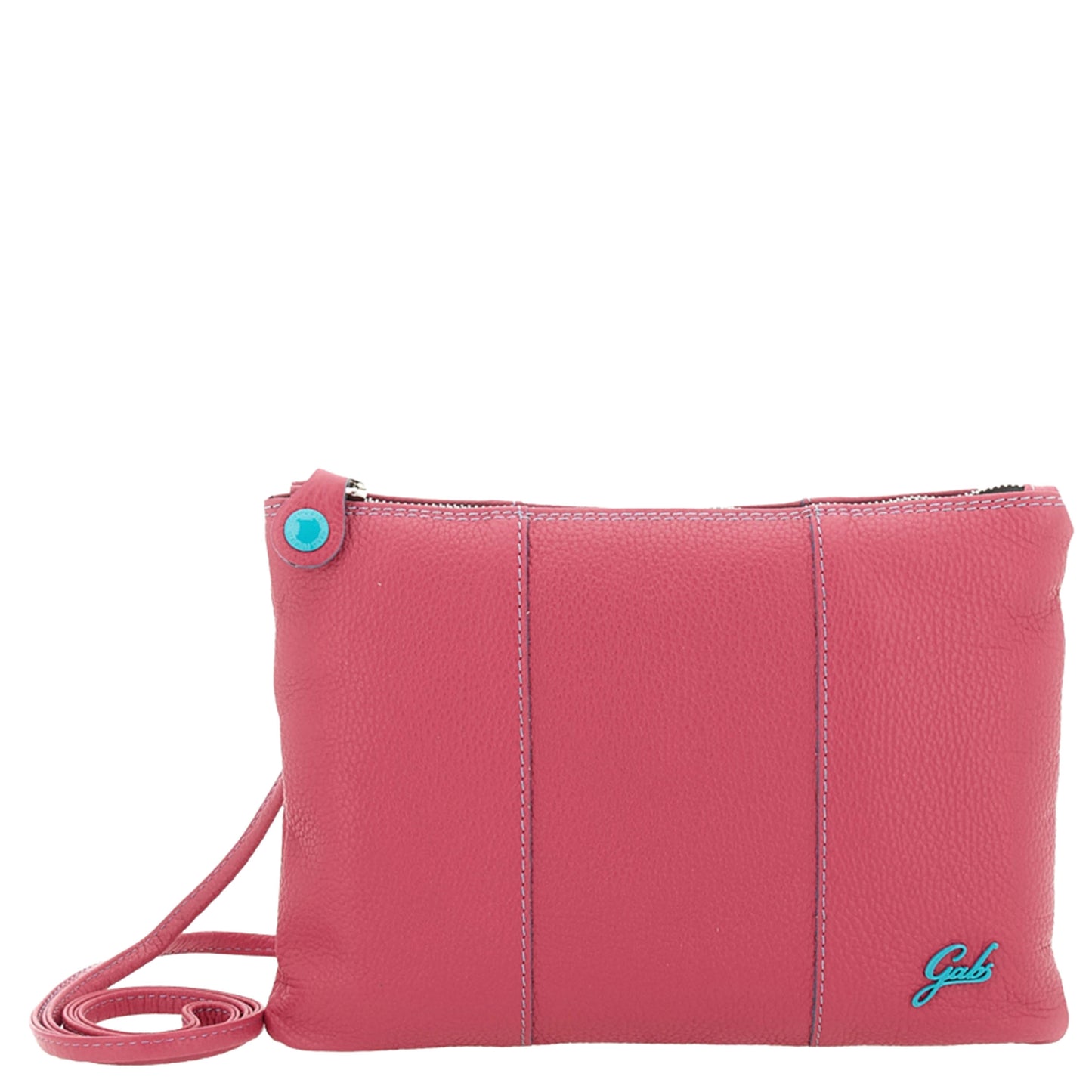 GABS "BEYONCE" Clutch Bag in Hammered Leather Begonia