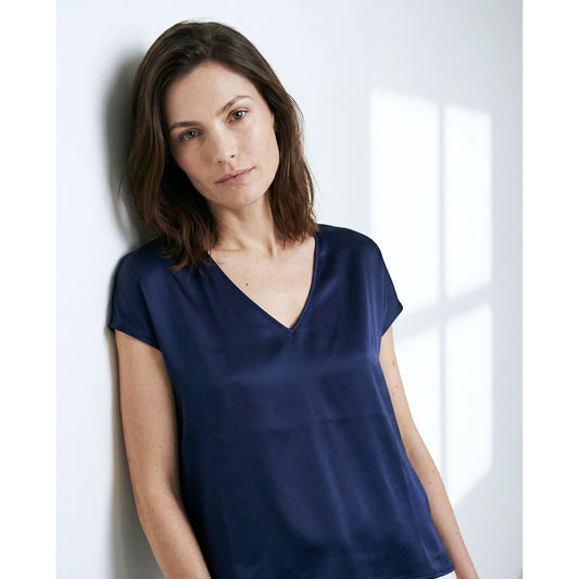 SURKANA Blusa con collo a V Blu-SURKANA-VIALESCARPE