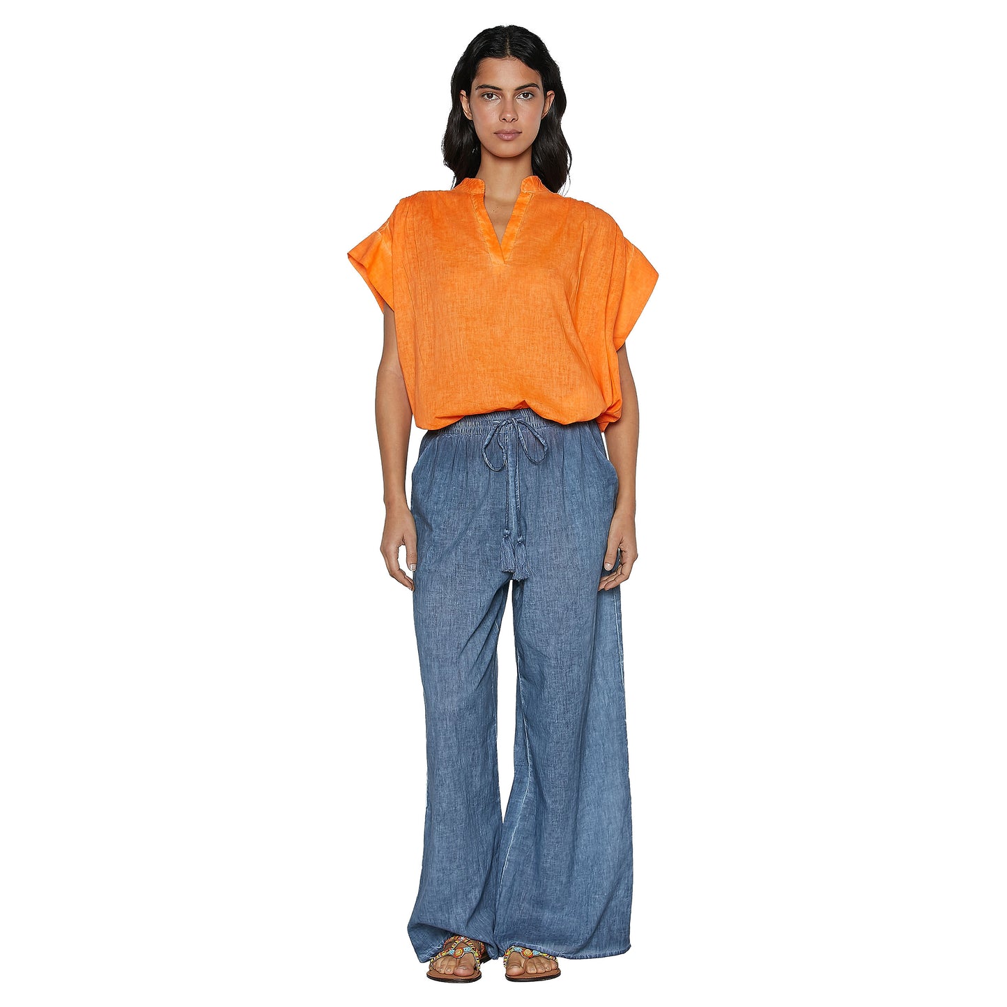 BABA DESIGN Blusa ISLAND ECHO Acqua