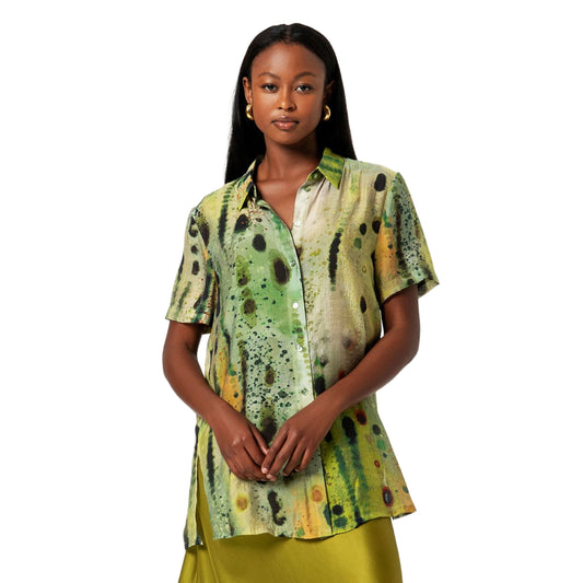 SURKANA Camicia lunga a maniche corte Verde-SURKANA-VIALESCARPE